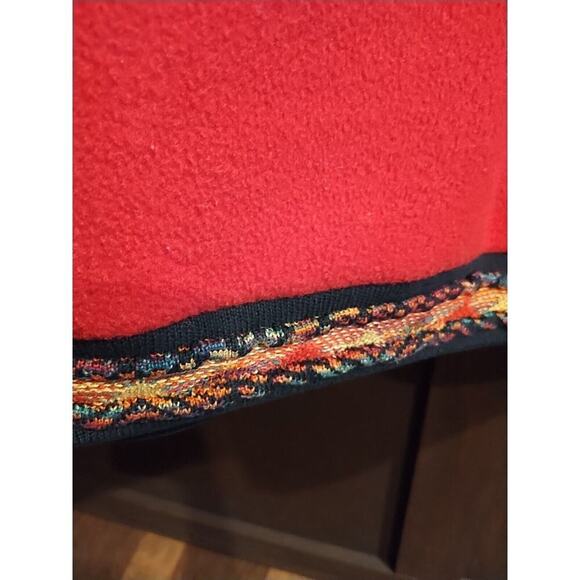 Tundra Sport Mens Large Red 1/4 Zip Fleece Jacket Pullover Fair Isle Canada - Picture 9 of 10